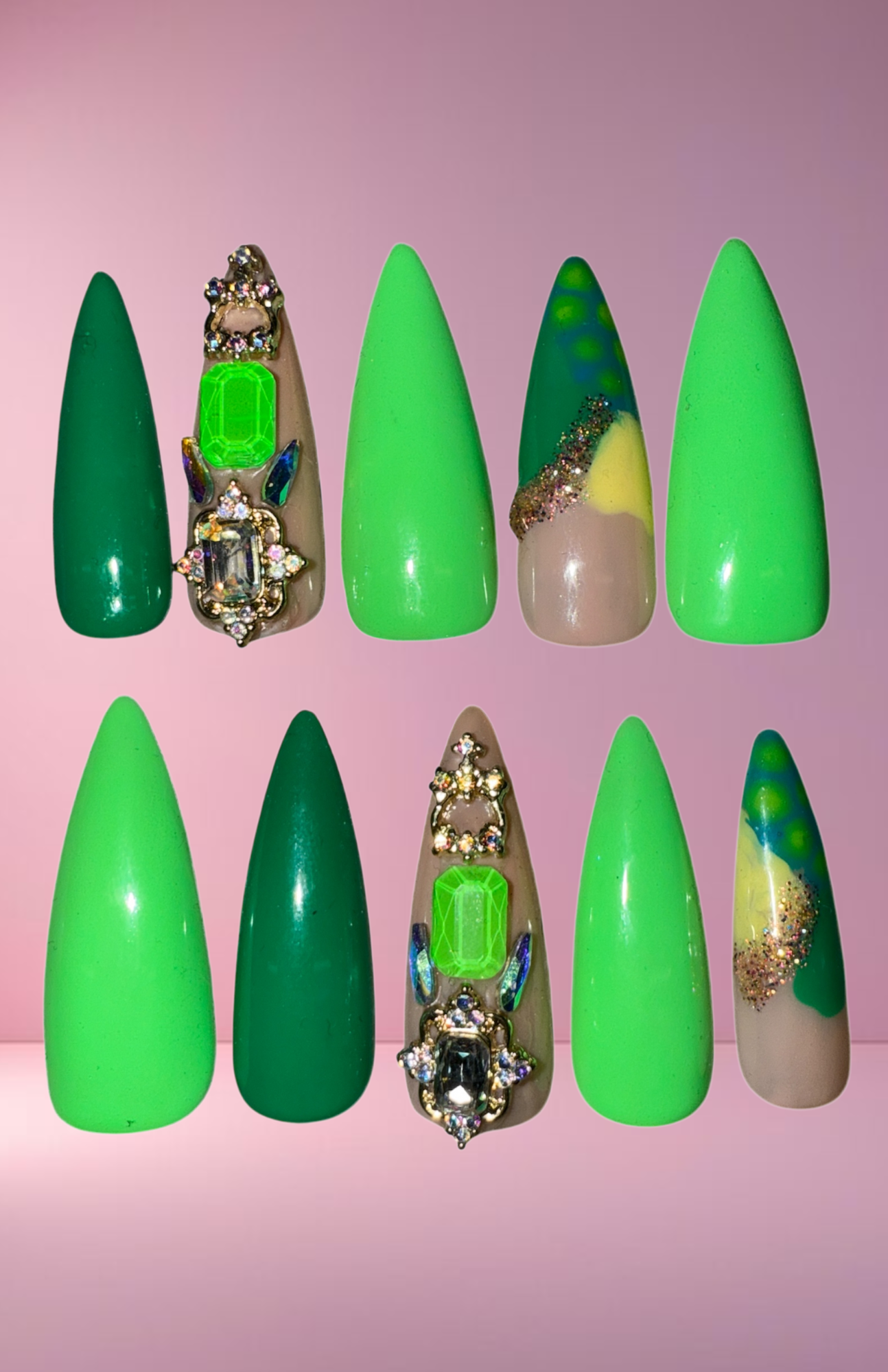 "Apple & Eve" Press-On Nail Set, Medium