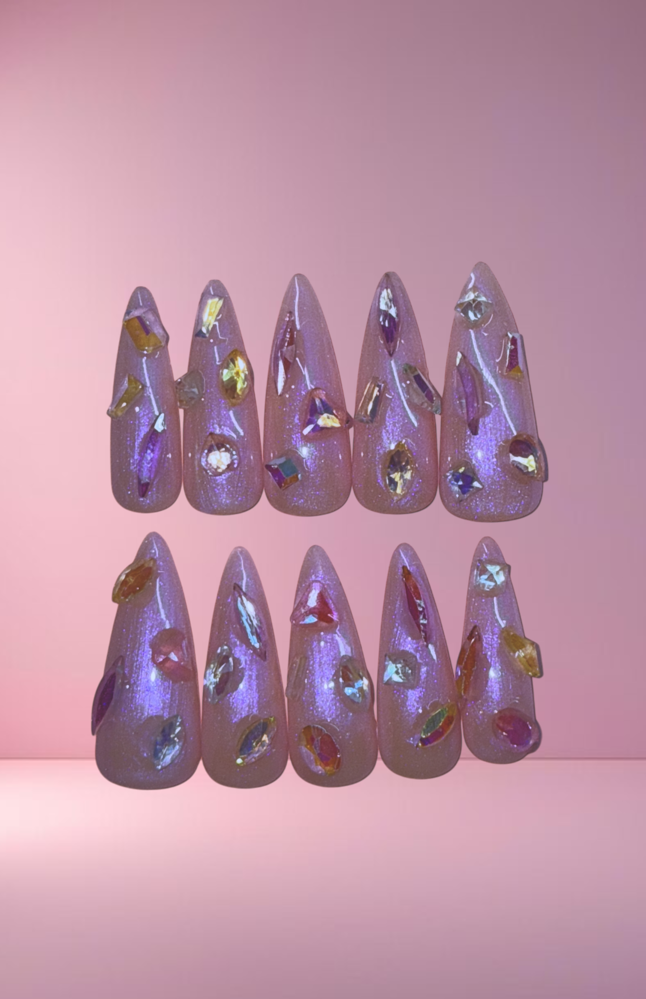 "Puff Pastry" Press-On Nail Set, Medium