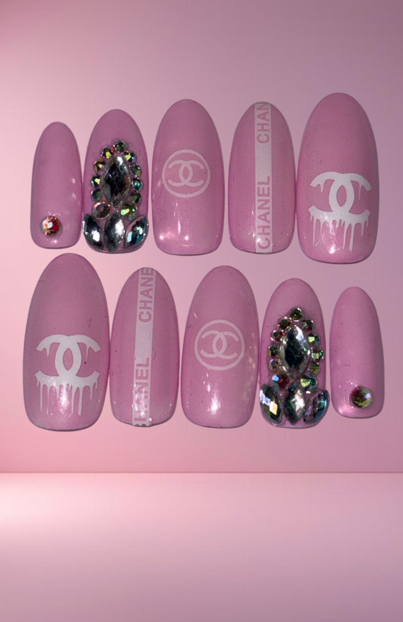 "Chanelle" Press-On Nail Set, Small